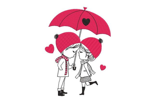 Baby love machine embroidery design , Love embroidery ,two under an umbrella ,6 sizes. Embroidery/Applique DESIGNS ArtEMByNatalia 