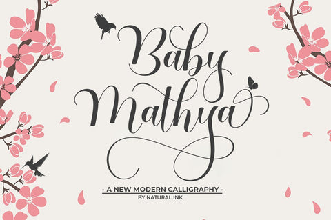 Baby Mathya Font Studio Natural Ink 
