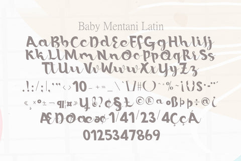 Baby Mentani Font gatype 