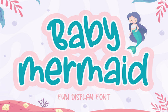 Baby Mermaid - Fun Display Font Font Alpaprana Studio 