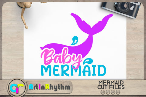 Baby mermaid SVG / Family mermaid SVG SVG Artinrhythm shop 