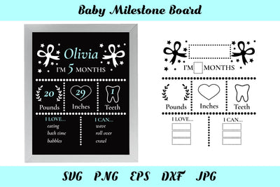Baby Milestone Board SVG. First Birthday SVG. SVG Olga Terlyanskaya 