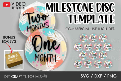 Baby Milestone Disc SVG - Abstract SVG DIY Craft Tutorials 