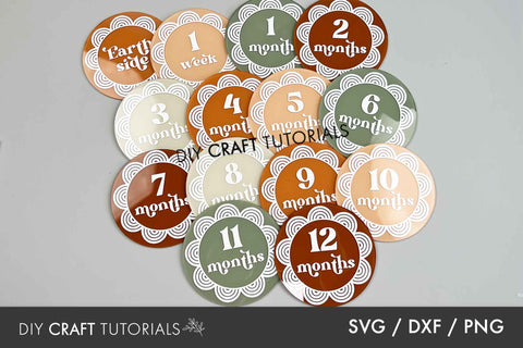 Baby Milestone Disc SVG - Boho SVG SVG DIY Craft Tutorials 