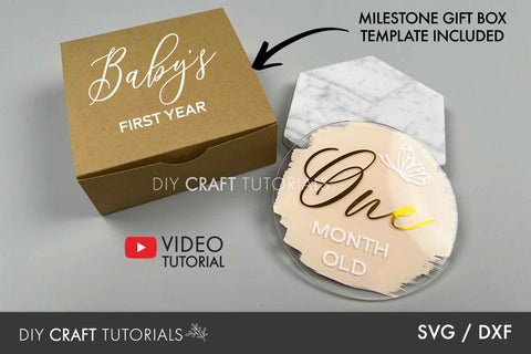 Baby Milestone Disc SVG - Butterfly SVG SVG DIY Craft Tutorials 