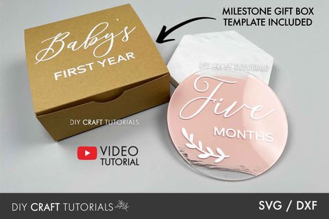 Baby Milestone Disc SVG - Floral SVG SVG DIY Craft Tutorials 