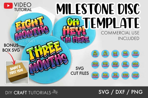 Baby Milestone Disc SVG - Graffiti SVG SVG DIY Craft Tutorials 