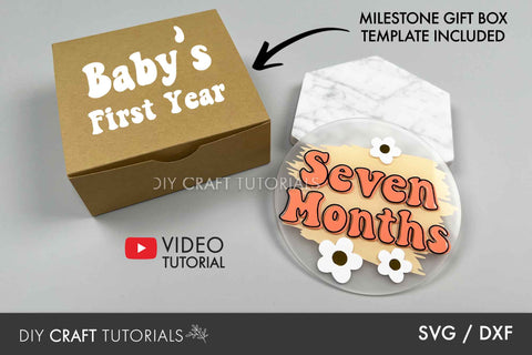 Baby Milestone Disc SVG - Hippie SVG SVG DIY Craft Tutorials 