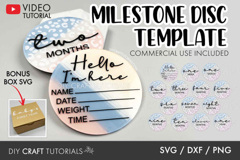 Baby Milestone Disc SVG - Leopard Print SVG DIY Craft Tutorials 