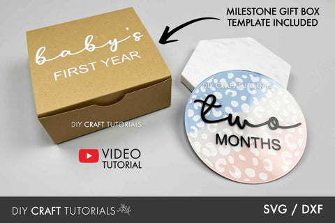 Baby Milestone Disc SVG - Leopard Print SVG DIY Craft Tutorials 