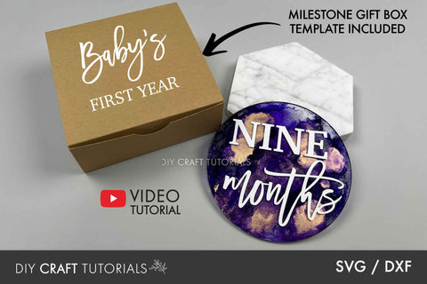 Baby Milestone Disc SVG SVG DIY Craft Tutorials 