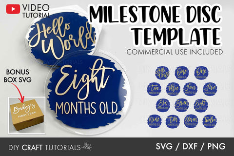Baby Milestone Disc SVG SVG DIY Craft Tutorials 