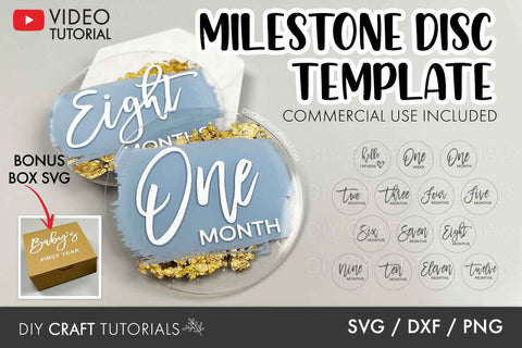 Baby Milestone Disc SVG SVG DIY Craft Tutorials 