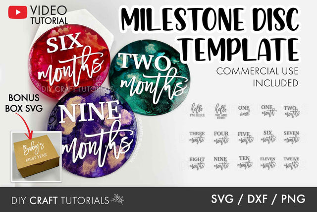 Baby Milestone Disc SVG SVG DIY Craft Tutorials 