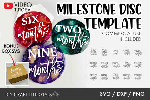 Baby Milestone Disc SVG SVG DIY Craft Tutorials 