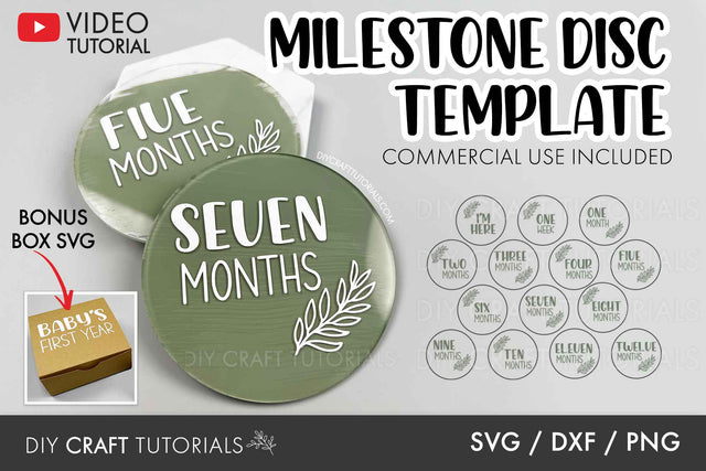 Baby Milestone Disc SVG SVG DIY Craft Tutorials 