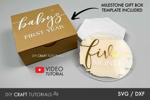 Baby Milestone Disc Template SVG DIY Craft Tutorials 