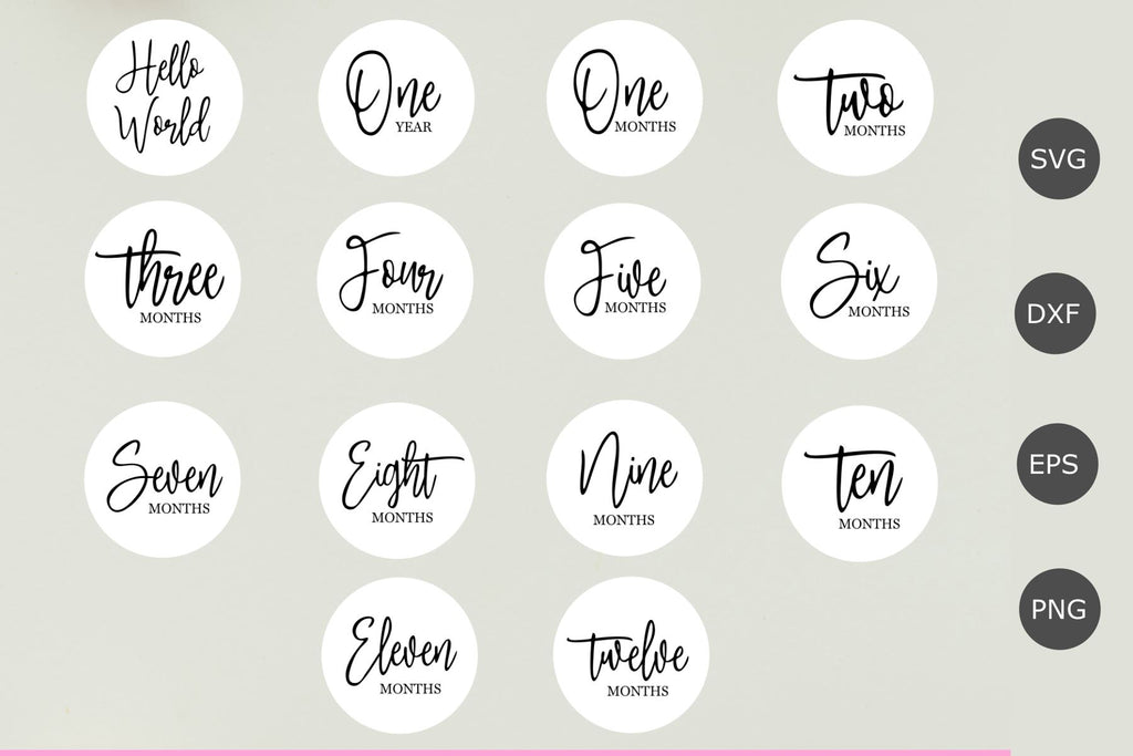 Baby Milestone Onesie SVG - Birth Announcement Onesie Svg - So Fontsy