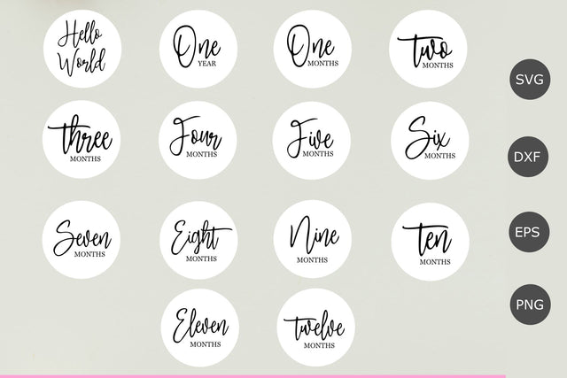 Baby Milestone Onesie SVG - Birth Announcement Onesie Svg SVG Chamsae Studio 