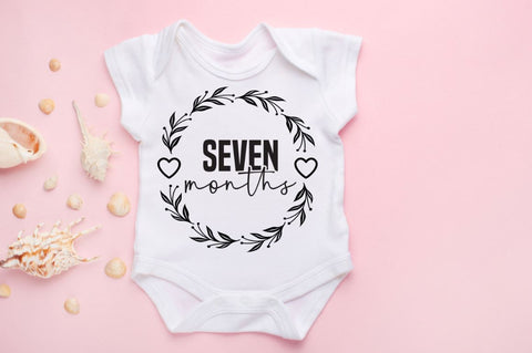 Baby Milestone round SVG Bundle SVG DESIGNISTIC 