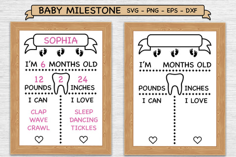 Baby Milestone SVG, Baby Milestone Board, Newborn Milestones SVG SvgMonkeys 