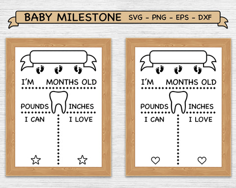 Baby Milestone SVG, Baby Milestone Board, Newborn Milestones SVG SvgMonkeys 