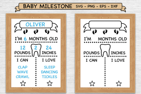 Baby Milestone SVG, Baby Milestone Board, Newborn Milestones SVG SvgMonkeys 