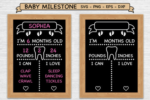 Baby Milestone SVG, Baby Milestone Board, Newborn Milestones SVG SvgMonkeys 
