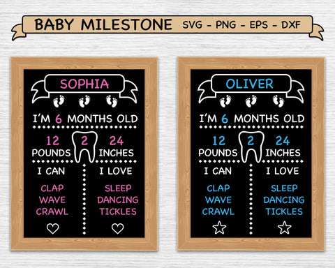 Baby Milestone SVG, Baby Milestone Board, Newborn Milestones SVG SvgMonkeys 