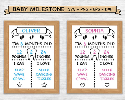 Baby Milestone SVG, Baby Milestone Board, Newborn Milestones SVG SvgMonkeys 