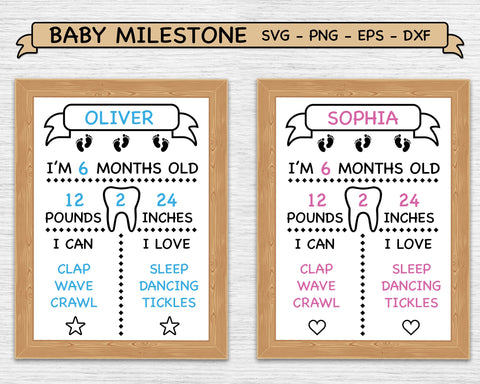 Baby Milestone SVG, Baby Milestone Board, Newborn Milestones SVG SvgMonkeys 