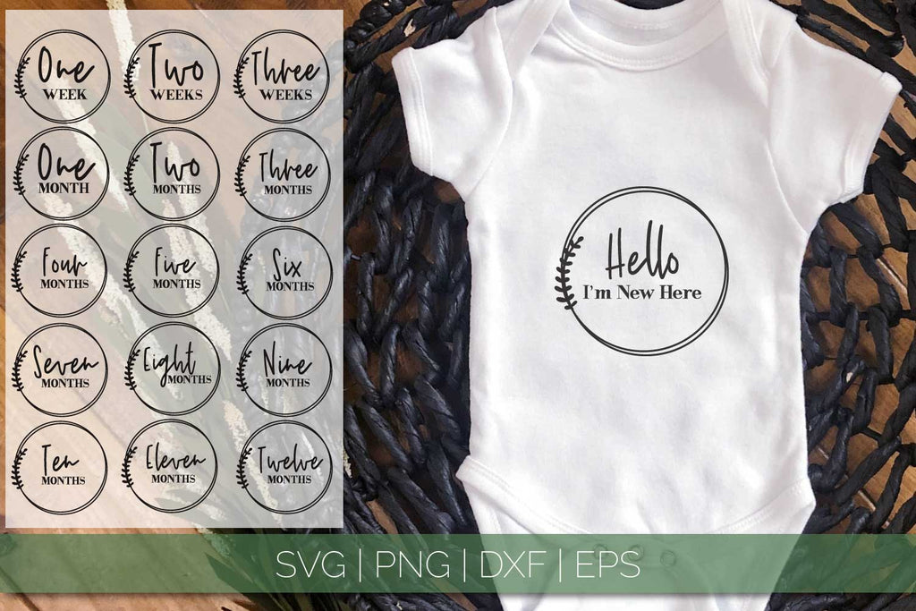 Baby Milestones SVG | Monthly Milestones SVG - So Fontsy