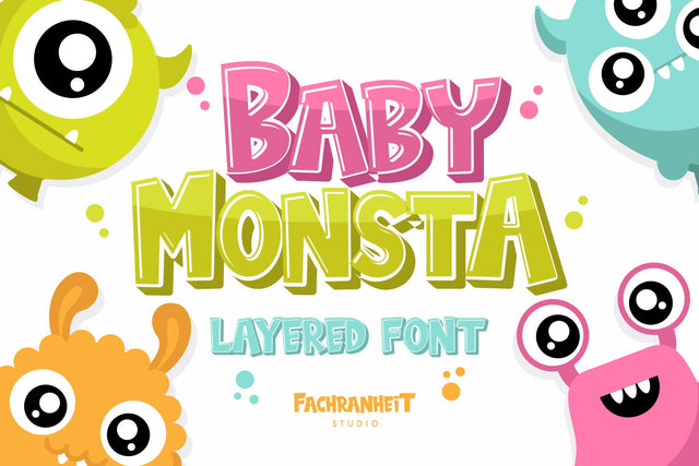 Baby Monsta Font Fachranheit Studio