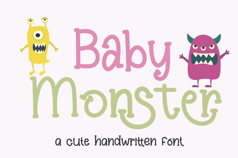 Baby Monster Font letterbeary 