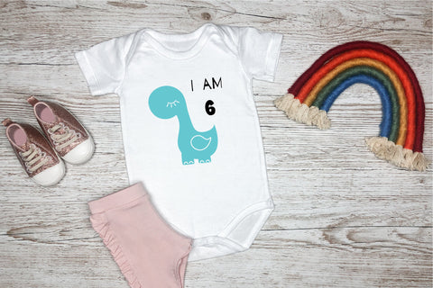 Baby Monthly Milestone SVG. Baby Cute Dinosaur SVG Bundle. SVG Olga Terlyanskaya 