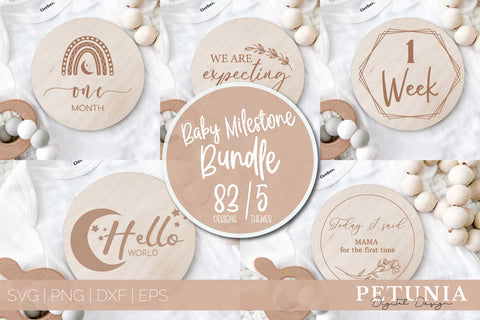 Baby Monthly Milestones Svg | Baby Milestone SVG Petunia Digital Design 