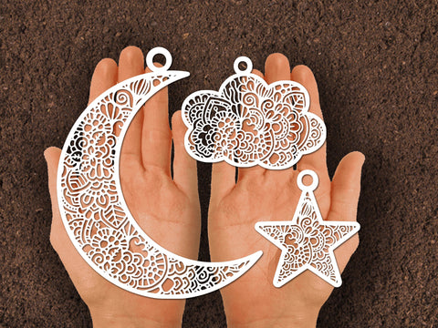Baby Moon Star Swirl Paper cut SVG Johan Ru designs 