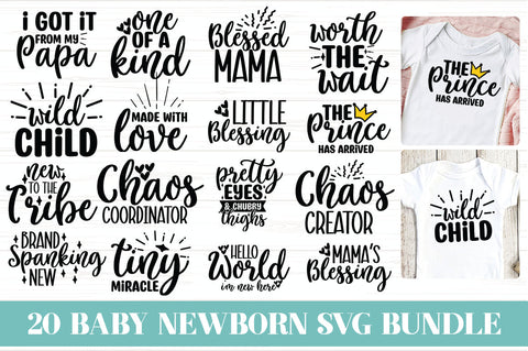 Baby Newborn SVG Bundle SVG fokiira 