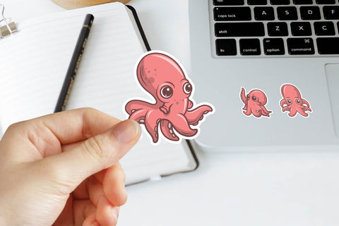 Baby Octopus sticker printable clipart SVG dadan_pm 