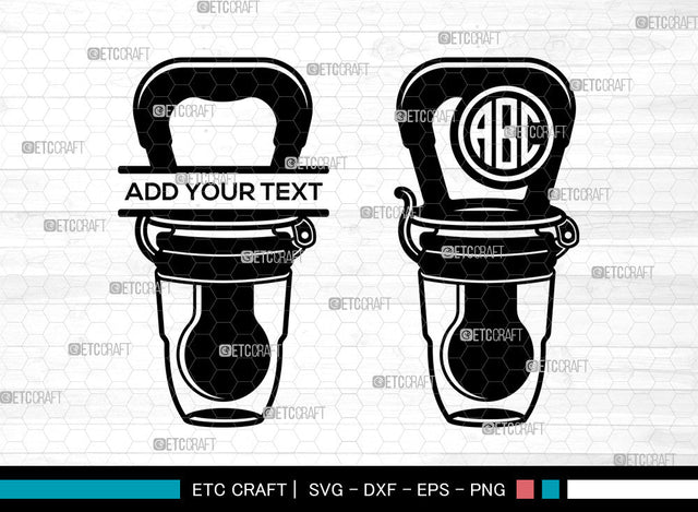 Baby Pacifier Monogram SVG, Baby Shower svg, Pacifier Svg, Binky Svg, Baby Nipple Svg, Soother Svg, Split Monogram Svg SVG ETC Craft 