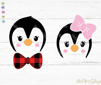 Baby Penguin Svg, Boy Penguin Svg, Gigl Penguin Svg, Kids Christmas Svg SVG _HelArtShop_ 
