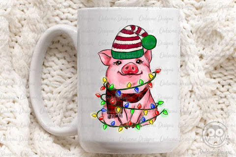 Baby Pig Christmas PNG Sublimation Sublimation Owlsome.Designs 