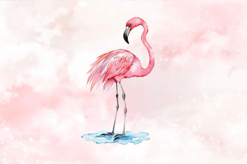Baby Pink Flamingo Watercolor Clipart Sublimation Rupkotha 