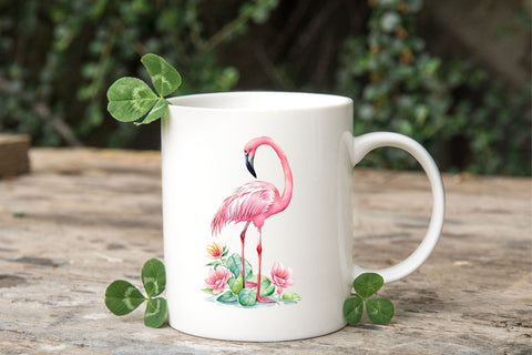 Baby Pink Flamingo Watercolor Clipart Sublimation Rupkotha 