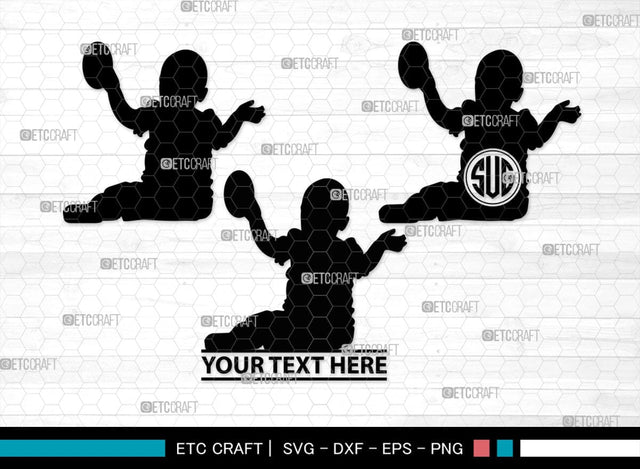 Baby Playing Monogram, Baby Playing Silhouette, Baby Playing SVG, Kids Playing Svg, Kids Svg, Playing Svg, SB00338 SVG ETC Craft 
