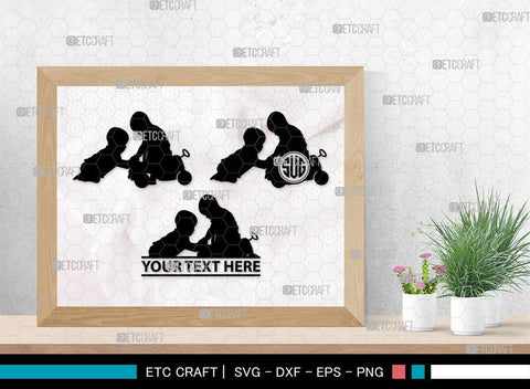 Baby Playing Monogram, Baby Playing Silhouette, Baby Playing SVG, Kids Playing Svg, Kids Svg, Playing Svg, SB00338 SVG ETC Craft 