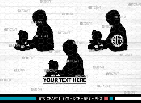 Baby Playing Monogram, Baby Playing Silhouette, Baby Playing SVG, Kids Playing Svg, Kids Svg, Playing Svg, SB00338 SVG ETC Craft 