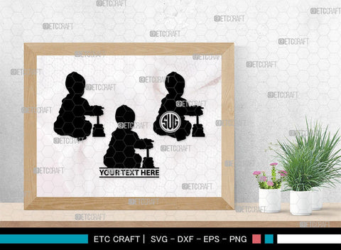 Baby Playing Monogram, Baby Playing Silhouette, Baby Playing SVG, Kids Playing Svg, Kids Svg, Playing Svg, SB00338 SVG ETC Craft 