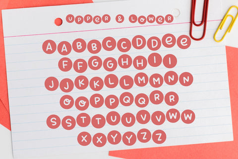 Baby Plums - Cute circle font Font Dm Letter Studio 