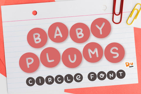 Baby Plums - Cute circle font Font Dm Letter Studio 